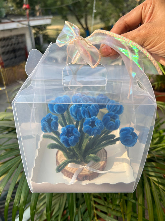 Aesthetic Chenille Stem Mini Flower Pot