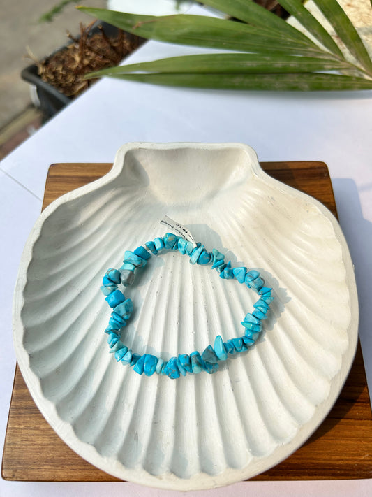 Serene Sky: Natural Turquoise Chips Bracelet