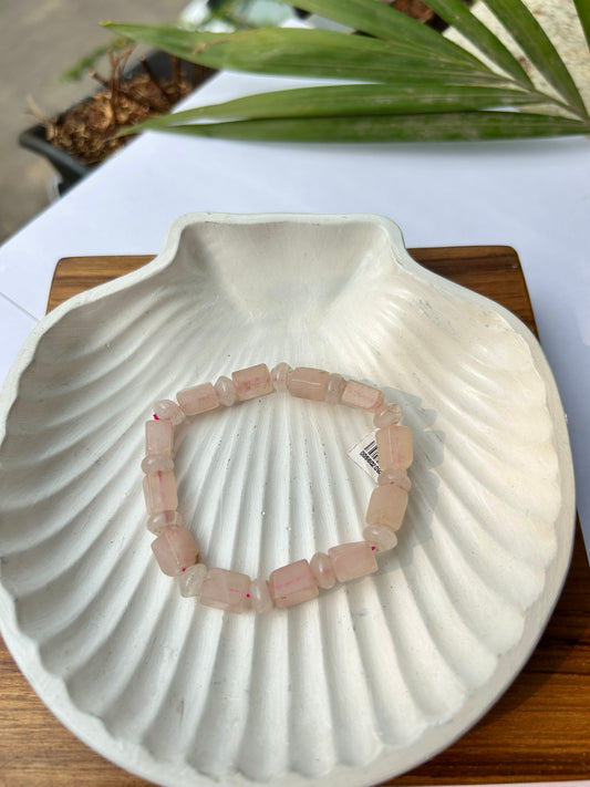 Soft Radiance: Rose Quartz Mix Beads Bracelet