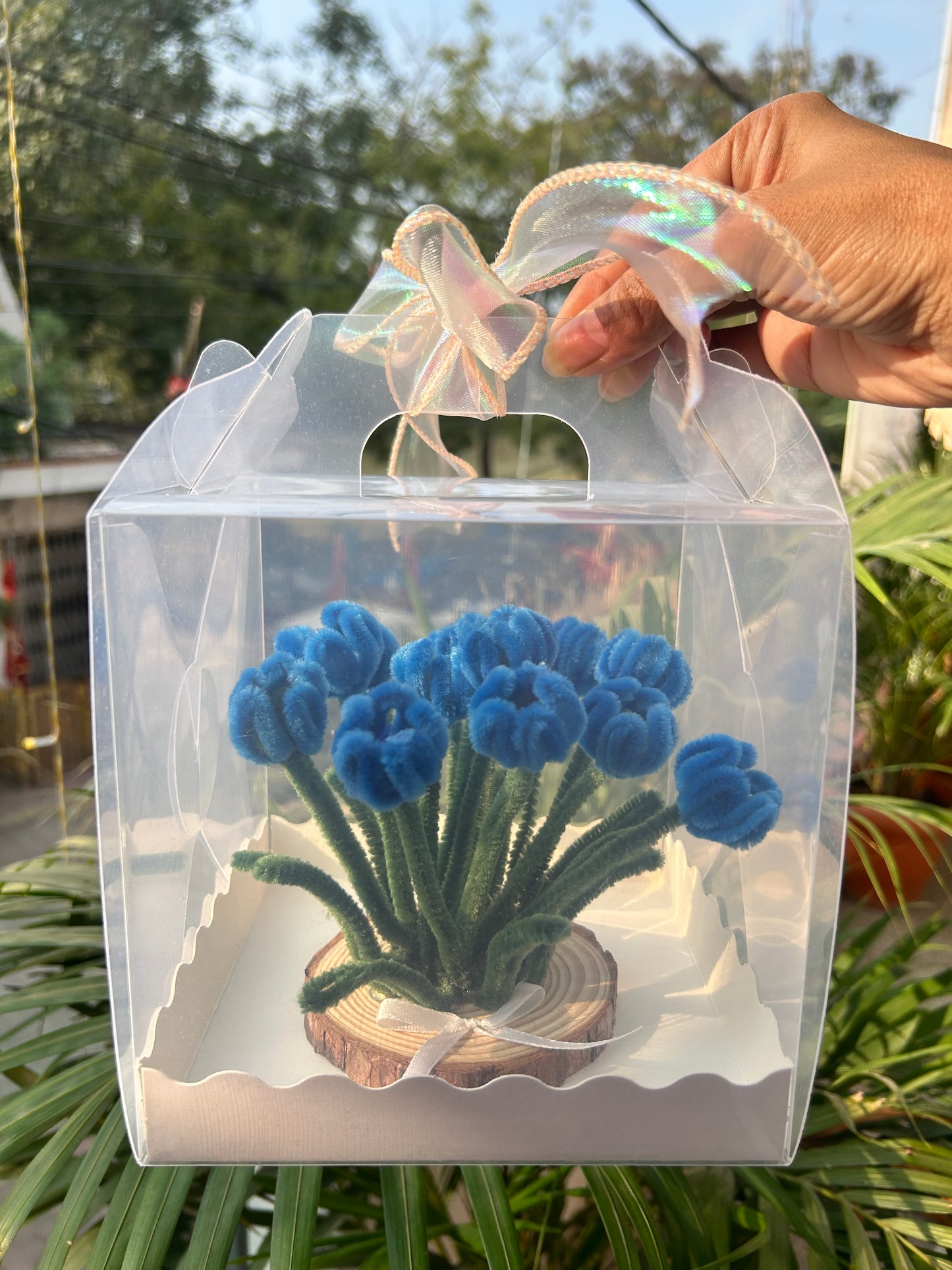 Aesthetic Chenille Stem Mini Flower Pot