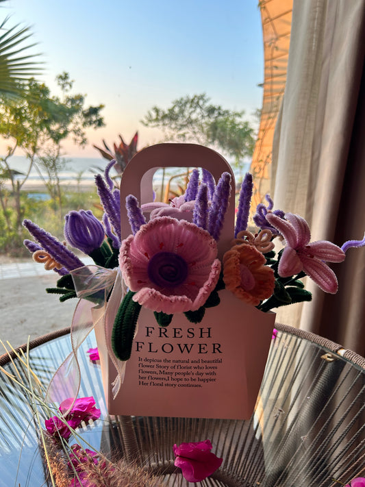 Fascinating Chenille Stem Flower Bouquet