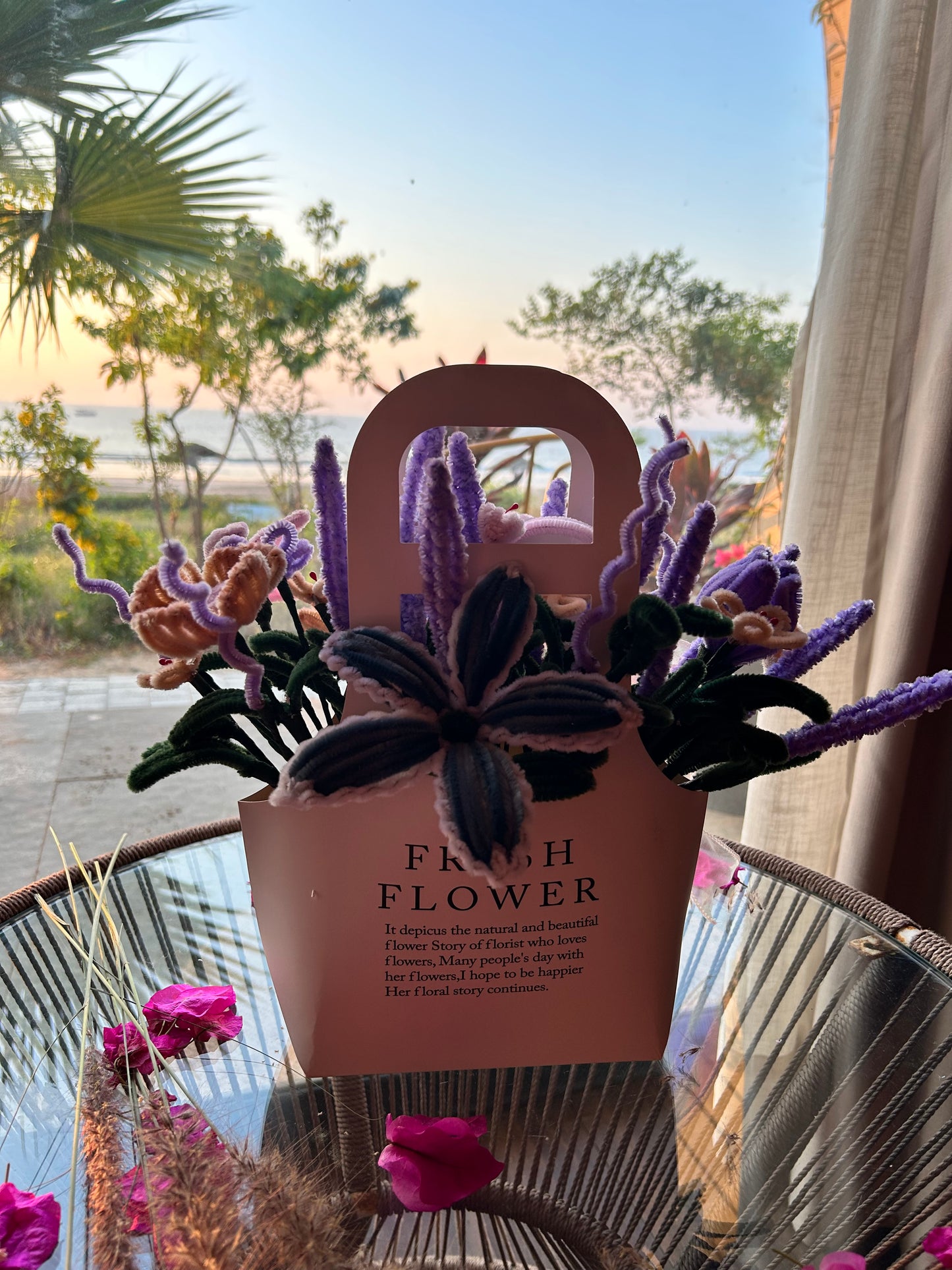 Fascinating Chenille Stem Flower Bouquet