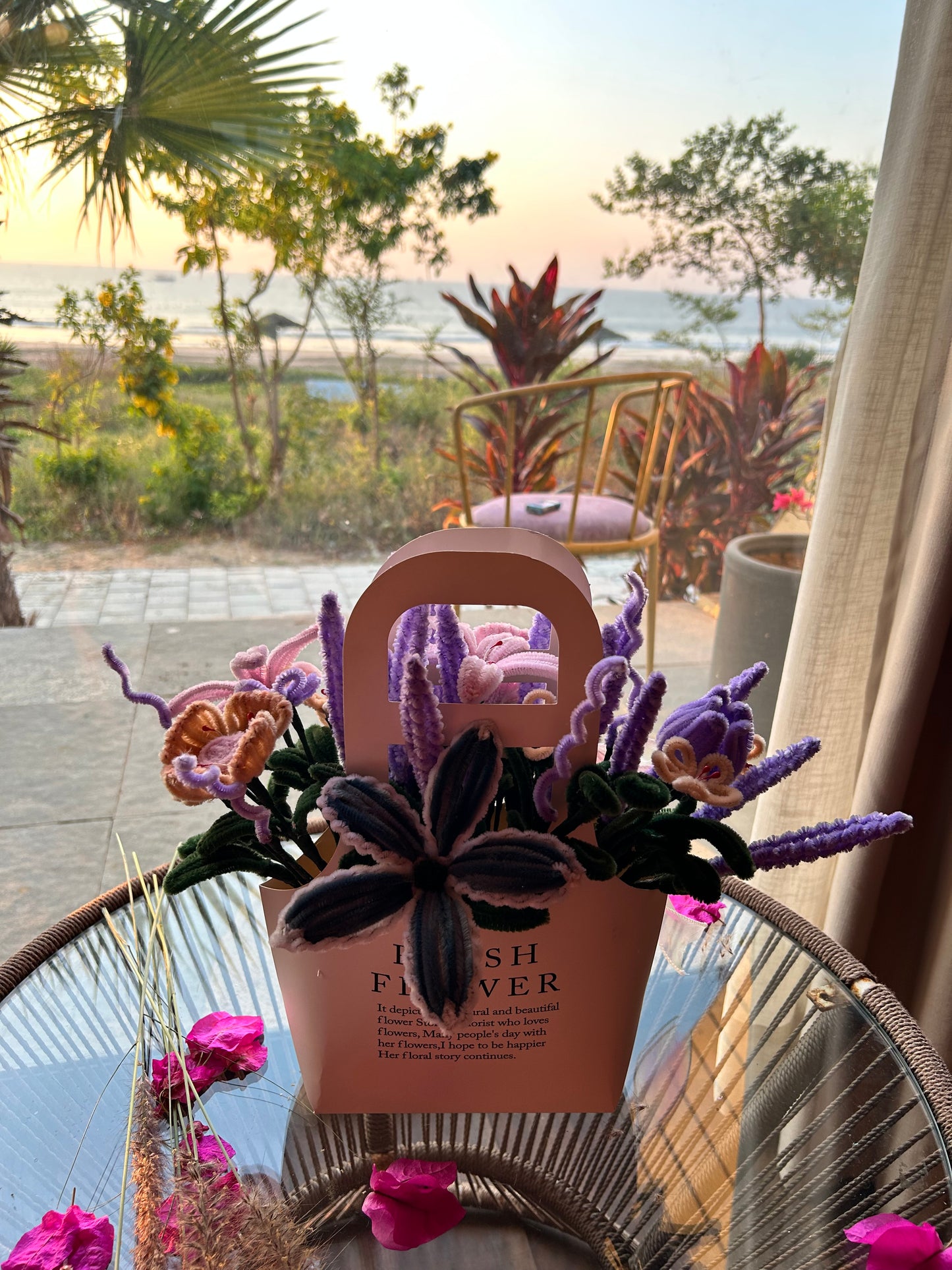 Fascinating Chenille Stem Flower Bouquet