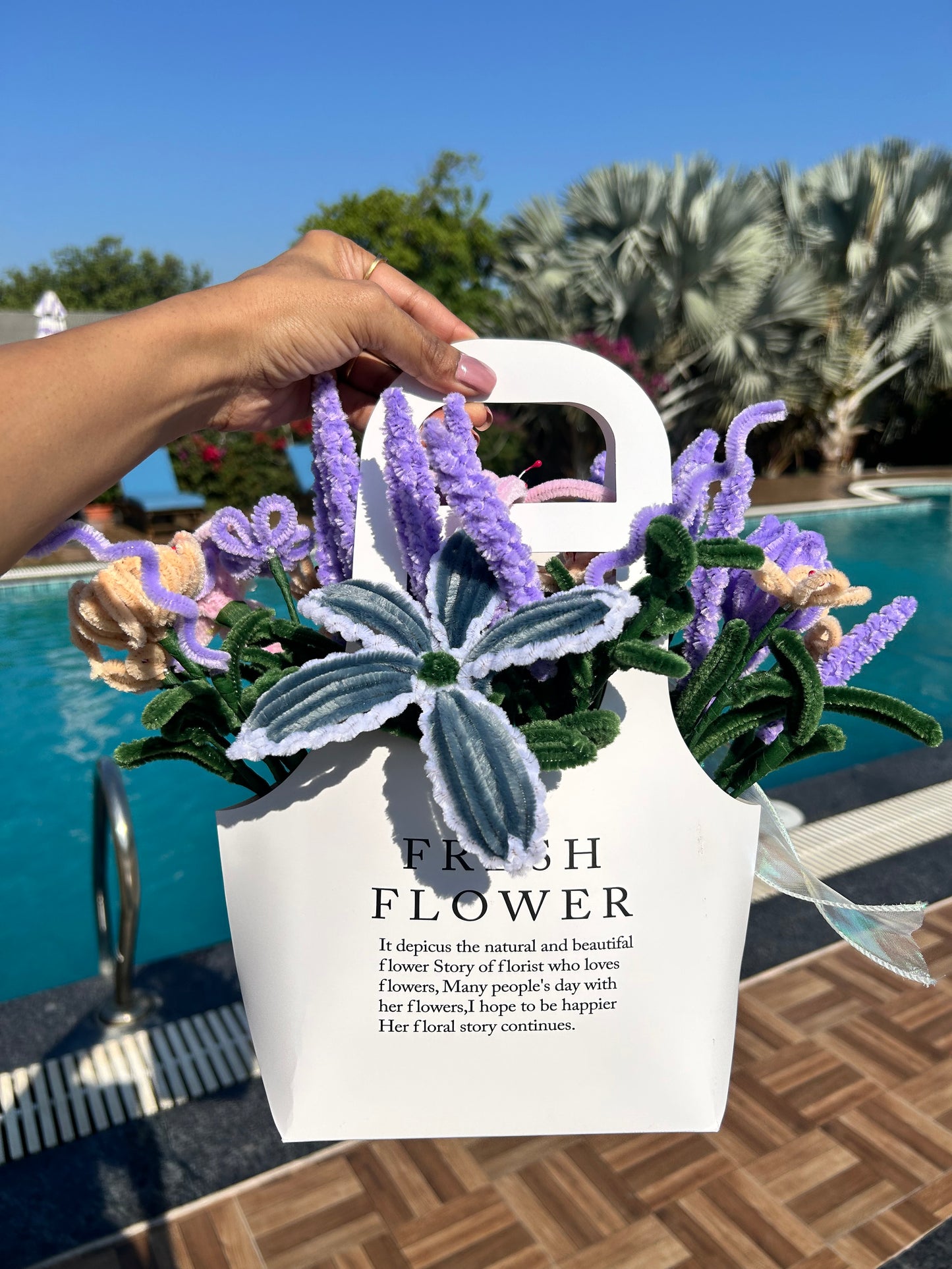 Fascinating Chenille Stem Flower Bouquet