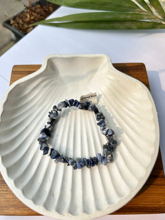 Intuitive Peace: Natural Sodalite Chips Bracelet