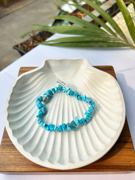 Serene Sky: Natural Turquoise Chips Bracelet