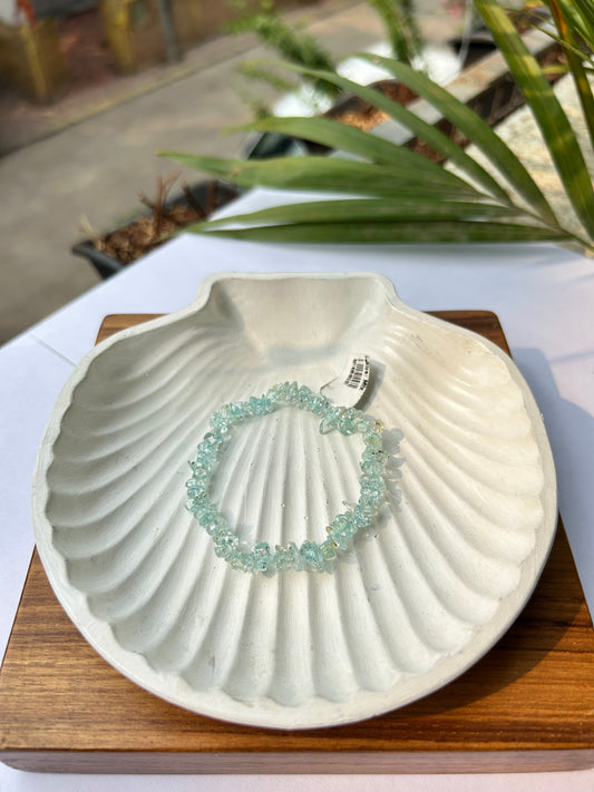 Serene Waters: Natural Aquamarine Chips Bracelet