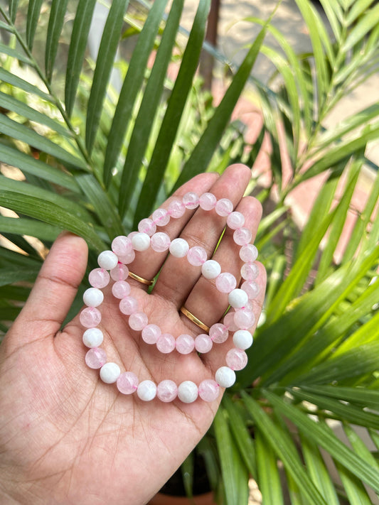 Love & Intuition Harmony – Moonstone & Rose Quartz Bracelet Set